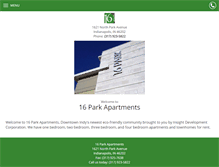 Tablet Screenshot of 16parkapartments.com